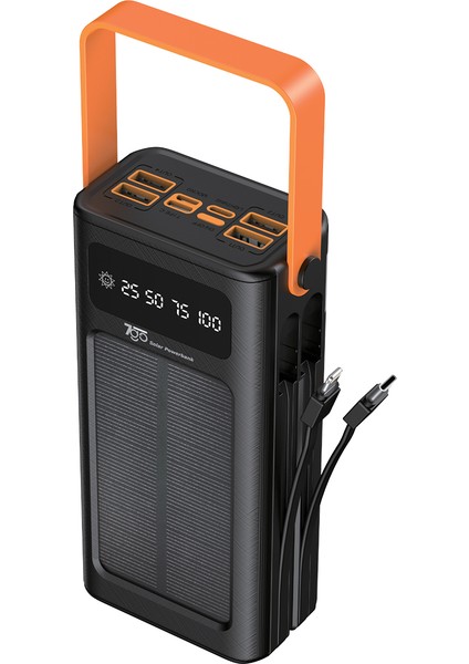 Gpw-03 30.000MAH Solar Powerbank – 4xusb-A, Qualcomm 3.0 Hızlı Şarj, Dahili Lightning & Usb-C Kablo, Dijital Yüzdelik Ekran fiyatları