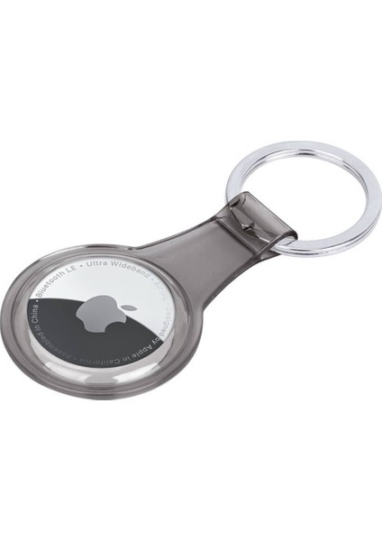 ​omsy Airtag 07 Uyumlu Silikon Anahtarlık-Siyah