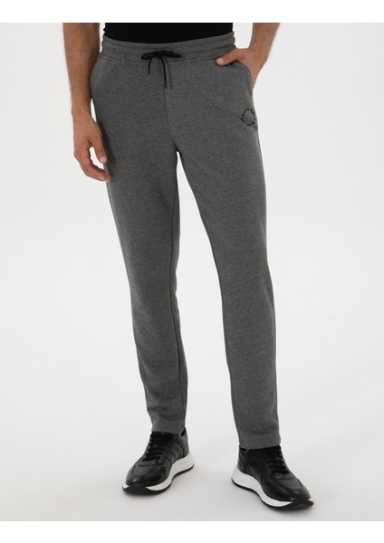 Erkek Antrasit Melanj Slim Fit 3 Iplik Düz Paça Eşofman Altı 50317670-VR081 fiyatları