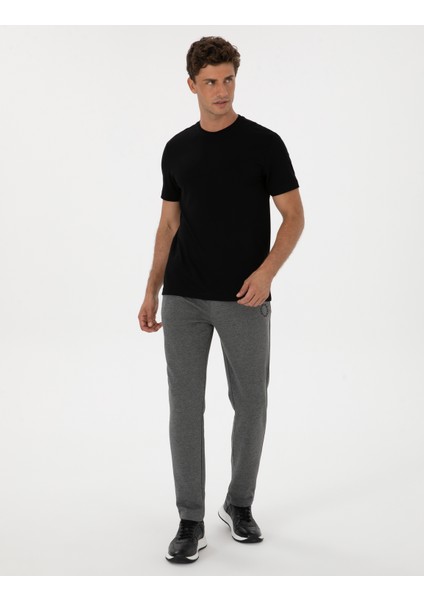 Erkek Antrasit Melanj Slim Fit 3 Iplik Düz Paça Eşofman Altı 50317670-VR081 modelleri