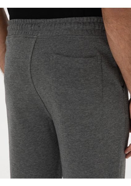 Erkek Antrasit Melanj Slim Fit 3 Iplik Düz Paça Eşofman Altı 50317670-VR081