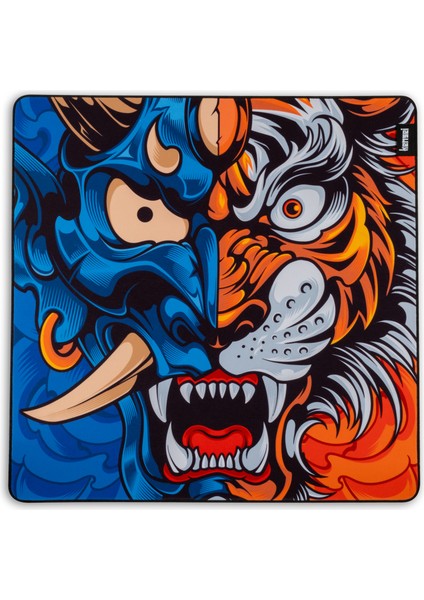 Katana Edition Half Oni Tiger 50X50CM 4mm Hybrid (Control + Speed) Gaming Oyuncu Mouse Pad