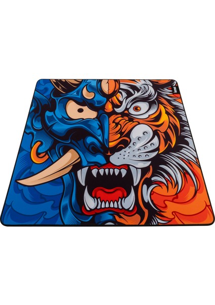 Katana Edition Half Oni Tiger 50X50CM 4mm Hybrid (Control + Speed) Gaming Oyuncu Mouse Pad
