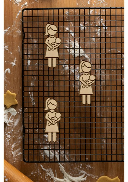 Anne Bebek Kurabiye Kalıbı, Hamur Şekillendirici, Bisküvi Kalıbı, Kolay Kesim Ucu fiyatları