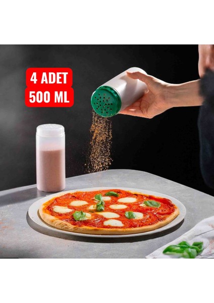 4 Adet 500 ml Büyük Delikli Baharatlık,pul Biberlik,tuzluk,sos Dökücü,ketçap Şişesi,yağlık,karabiberlik,sos Kabı