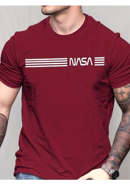 Erkek Kısa Kollu Nasa Baskı Basic Erkek T-Shirt fiyatları
