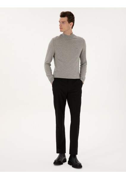 Erkek Siyah Regular Fit Kanvas Pantolon 50317282-VR046 modelleri