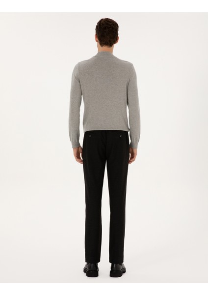 Erkek Siyah Regular Fit Kanvas Pantolon 50317282-VR046 fırsatları