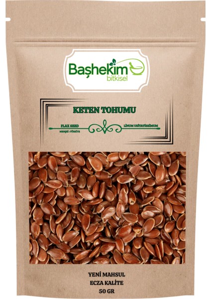 Keten Tohumu Seçilmiş Ecza Kalite Yerli Ürün Yeni Mahsul 50 gr