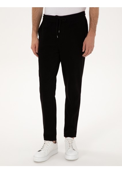 Erkek Siyah Slim Fit Polar Eşofman Altı 50317690-VR046 fiyatları