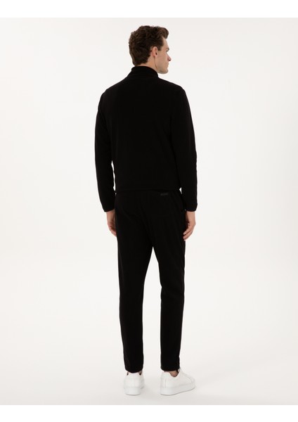 Erkek Siyah Slim Fit Polar Eşofman Altı 50317690-VR046 fırsatları