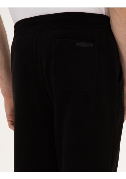 Erkek Siyah Slim Fit Polar Eşofman Altı 50317690-VR046