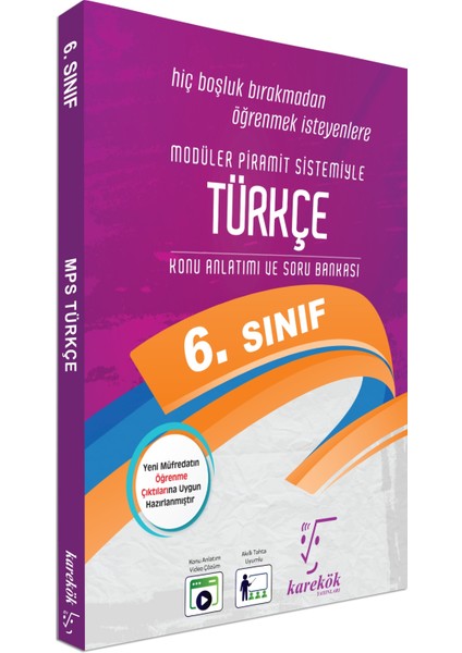 Karekök Yayınları 6. Sınıf Tükçe Mps (Modüler Piramit Sistemi )Soru Bankası