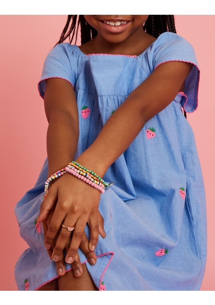 Meyveli Streç Bileklik Set Kız Çocuk fırsatları