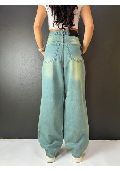 Vintage Eskitme Yıkama Unisex Baggy Jean Pantolon fiyatları