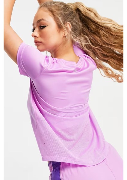 Miler Dri Fit Tee Sırt Hava Panelli Koşu Spor Antrenman Tişörtü Mor fiyatları