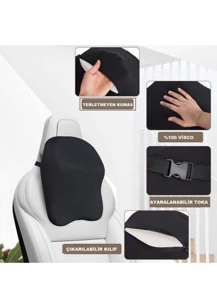 Konforlu Visco Boyun Yastığı - Araç ve Ev Için Ergonomik Kullanım fiyatları