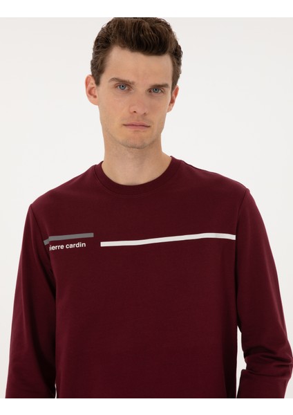 Erkek Bordo Regular Fit Bisiklet Yaka Sweatshirt 50317675-VR014 fiyatları