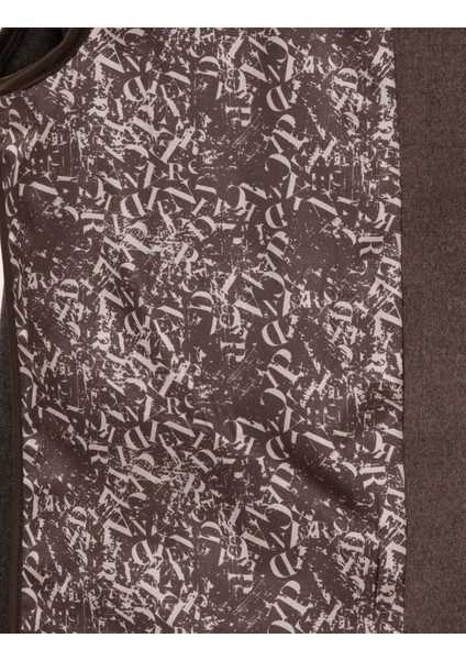 Erkek Vizon Regular Fit Fermuarlı Ceket 50316426-VR052