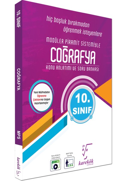 Karekök Yayınları 10.sınıf Coğrafya Mps (Modüler Piramit Sistemi) Soru Bankası