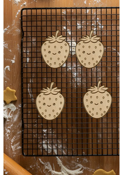 Çilek Kurabiye Kalıbı, Hamur Şekillendirici, Bisküvi Kalıbı, Kolay Kesim Ucu fiyatları