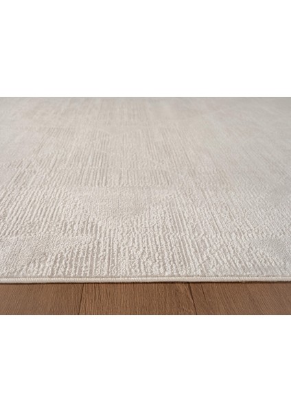 Moon MO105G Krem Halı Geometrik Gri Detaylı Akrilik Pamuk Taban Salon Halısı Yatak Odası Koridor indirimleri