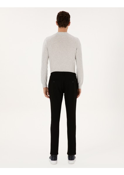 Erkek Siyah Slim Fit Kanvas Pantolon 50309926-VR046 fırsatları