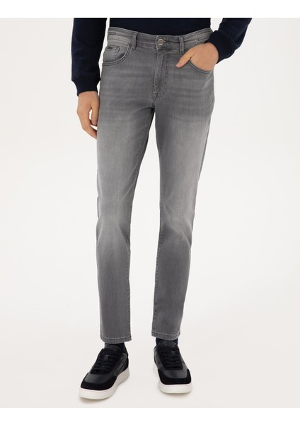 Erkek Gri Slim Fit Jean Pantolon 50315827-VR024 fiyatları