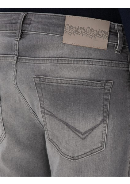 Erkek Gri Slim Fit Jean Pantolon 50315827-VR024