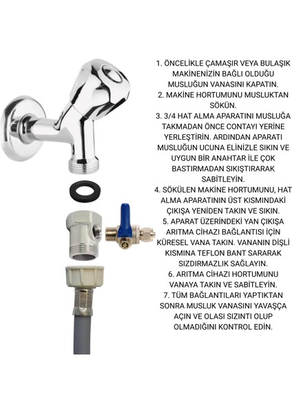 Su Arıtma Cihazı 3/4 Hat Alma Aparatı ve Küresel Vana – Pirinç Gövde, Dayanıklı ve Sızdırmaz fiyatları