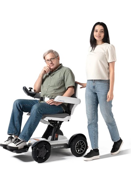 Robooter Akülü Tekerlekli Sandalye | Ergonomik Tasarım, Hafif Alüminyum Gövde ve 35 Km Menzilli Mobilite Desteği X40