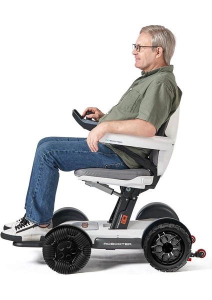 Robooter Akülü Tekerlekli Sandalye | Ergonomik Tasarım, Hafif Alüminyum Gövde ve 35 Km Menzilli Mobilite Desteği X40