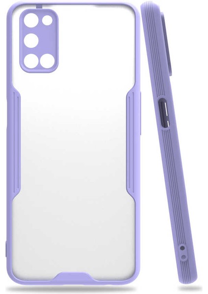 Oppo A92 Kılıf Omsy Parfe Kapak-Mor