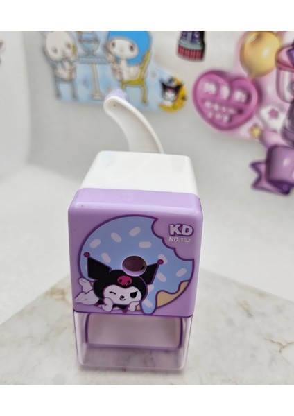 Sanrio Kuromi Cinnamorol My Melody Masa Üstü Kollu Kalemtıraş Mekanik Kalemtıraş