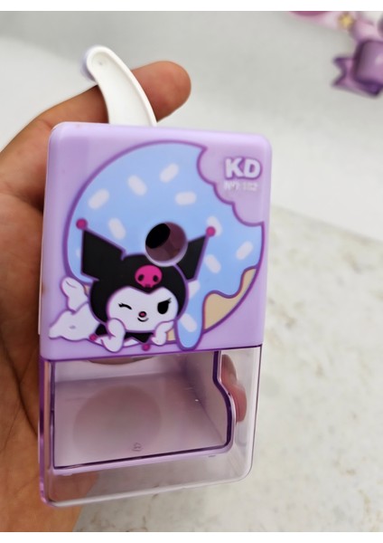 Sanrio Kuromi Cinnamorol My Melody Masa Üstü Kollu Kalemtıraş Mekanik Kalemtıraş