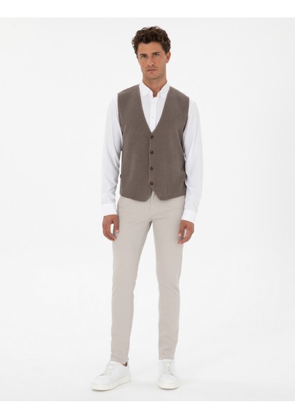 Erkek Vizon Melanj Triko Yelek 50317313-VR174 fırsatları