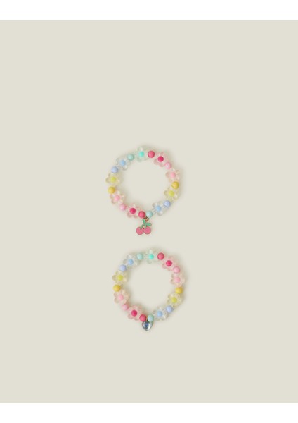 Çiçekli Streç Bileklik Set x 2 Kız Çocuk fırsatları