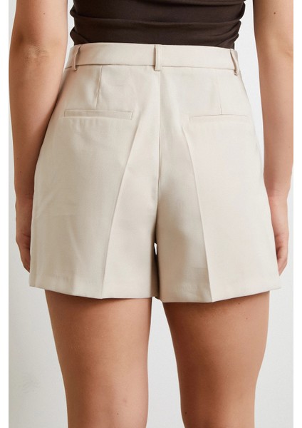 Piliseli Cepli Şort Vizon indirimleri