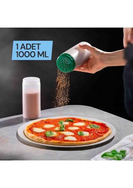 1 Adet 1000 ml Büyük Delikli Pudra Şekerlik,baharatlık,pul Biberlik,çeşnilik,ketçap Şişesi,mayonez Şişesi,hardal Şişesi,sos Kabı,yağlık,sirkelik,limon Suyu,saklama Kabı