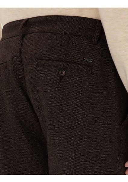 Erkek Kahverengi Slim Fit Kanvas Pantolon 50317275-VR029