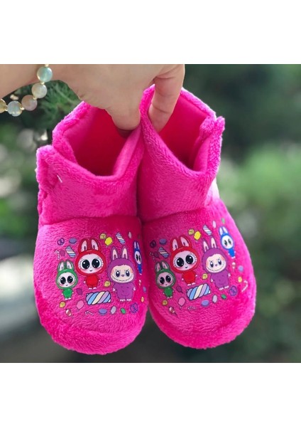 Kız Çocuk Cırtlı Panduf Labubu Panduf Kaydırmaz Taban Anaokulu Kreş Ev Ayakkabısı modelleri