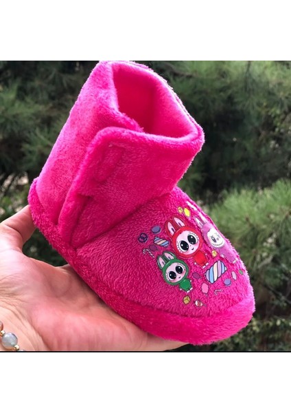 Kız Çocuk Cırtlı Panduf Labubu Panduf Kaydırmaz Taban Anaokulu Kreş Ev Ayakkabısı fırsatları