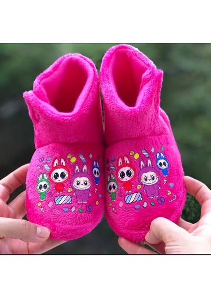 Kız Çocuk Cırtlı Panduf Labubu Panduf Kaydırmaz Taban Anaokulu Kreş Ev Ayakkabısı indirimleri