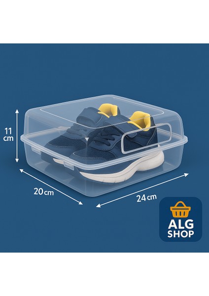 2 Li Çocuk Bebek Ayakkabı Saklama Kutusu 24X20X11 cm Istiflenebilir Şeffaf Dayanıklı Koku Yapmaz fiyatları