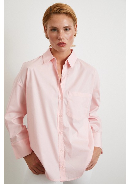 Pamuklu Klasik Gömlek Pembe modelleri