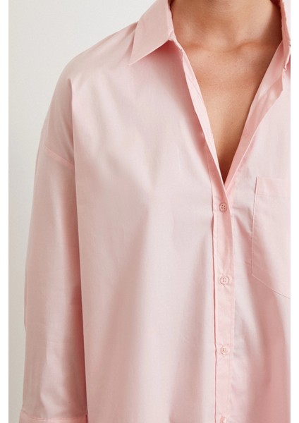 Pamuklu Klasik Gömlek Pembe indirimleri