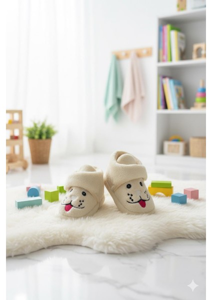 Sevimli Hayvanlar Cırtlı Kaydırmaz Taban Kreş Ev Okul Ayakkabısı Bebek Çocuk Panduf Ev Botu fiyatları