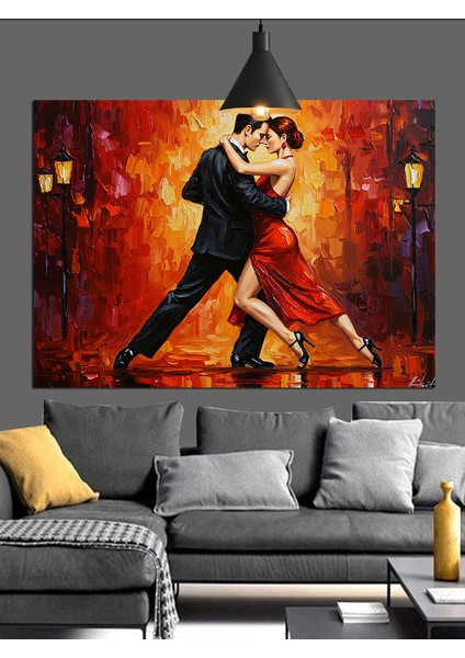 Tutkulu Tango Dansı Çifti Dekoratif Kanvas - Mdf Ahşap Tablo fiyatları
