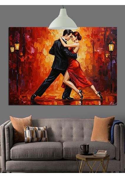 Tutkulu Tango Dansı Çifti Dekoratif Kanvas - Mdf Ahşap Tablo modelleri