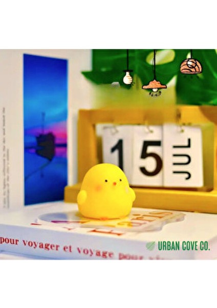 . - Sevimli Utangaç Civciv Lamba, Sarı LED Işık, Pille Çalışan, Kablosuz - Pil Dahildir indirimleri